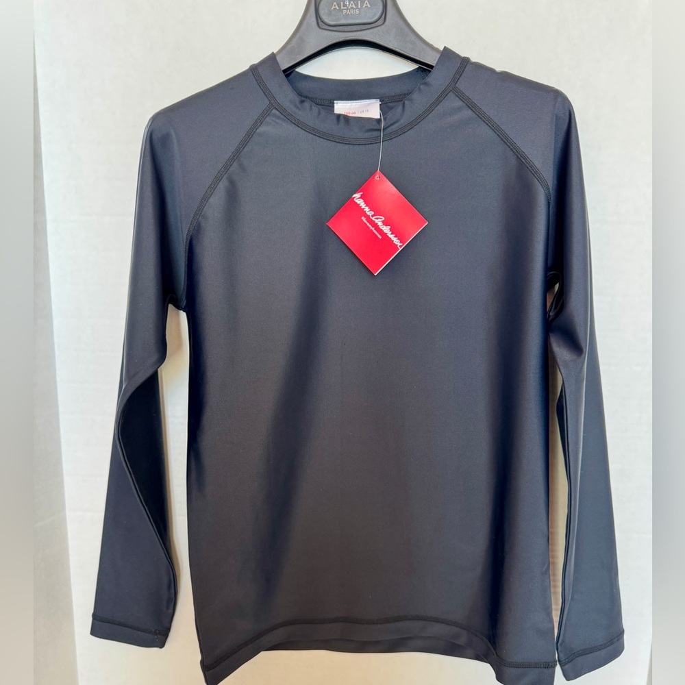 Hanna Andersson Black Long Sleeve Rash Guard  NWT